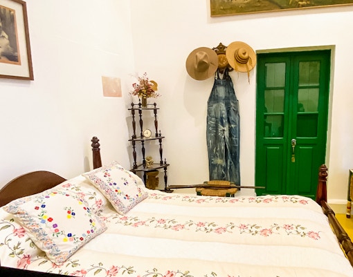 Frida Kahlo Museum interiors showcasing vibrant artwork and traditional Mexican decor in Mexico City.