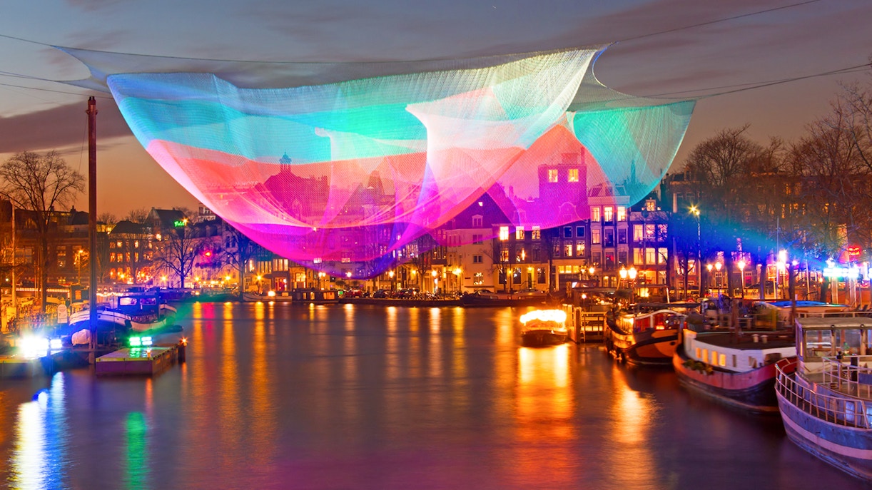 Crociera sui canali ad Amsterdam Festival delle Luci