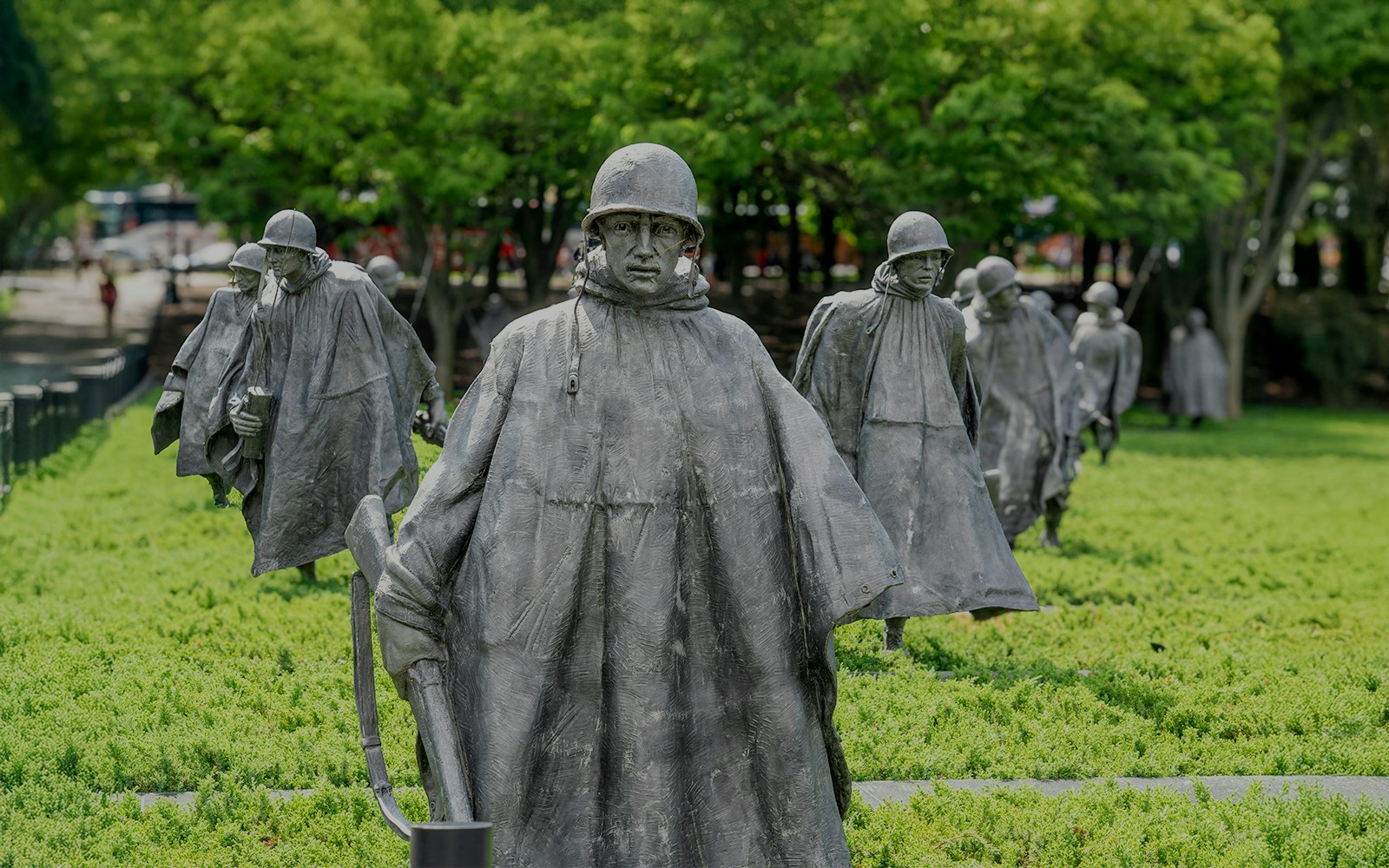 Statues of soldiers at Korean War Veterans Memorial, Ohio Drive Southwest, Washington, DC.