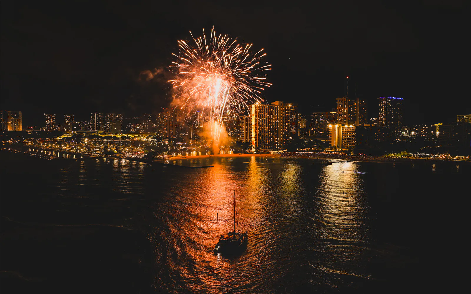 Waikiki Fireworks Sail
