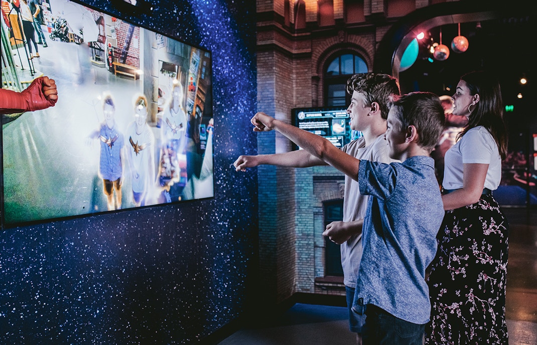 Children interacting with the displays at Madame Tussauds Sydney
