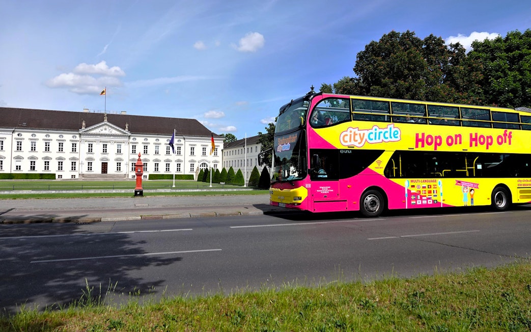 City Circle Hop-On Hop-Off bus near Bellevue Palace, Berlin.
