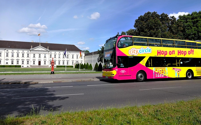 City Circle Hop-On Hop-Off bus near Bellevue Palace, Berlin.