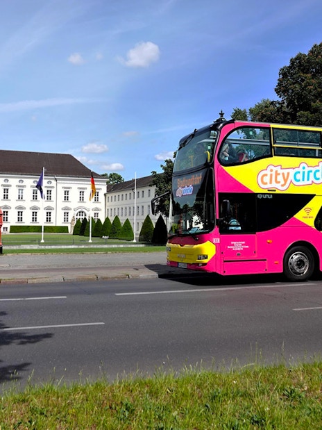 City Circle Hop-On Hop-Off bus near Bellevue Palace, Berlin.