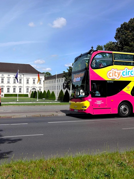 City Circle Hop-On Hop-Off bus near Bellevue Palace, Berlin.