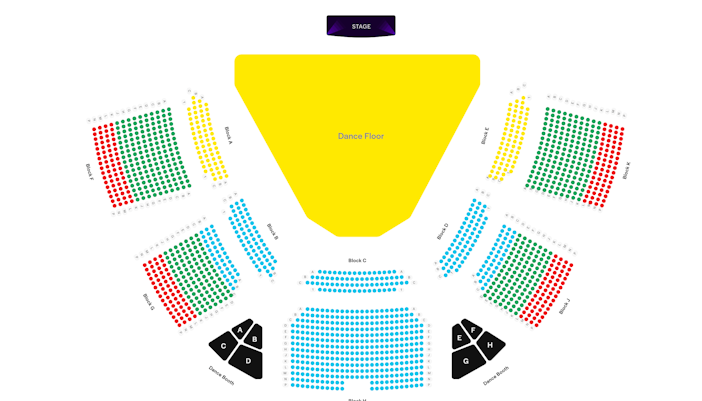 ABBA Arena Seating Plan