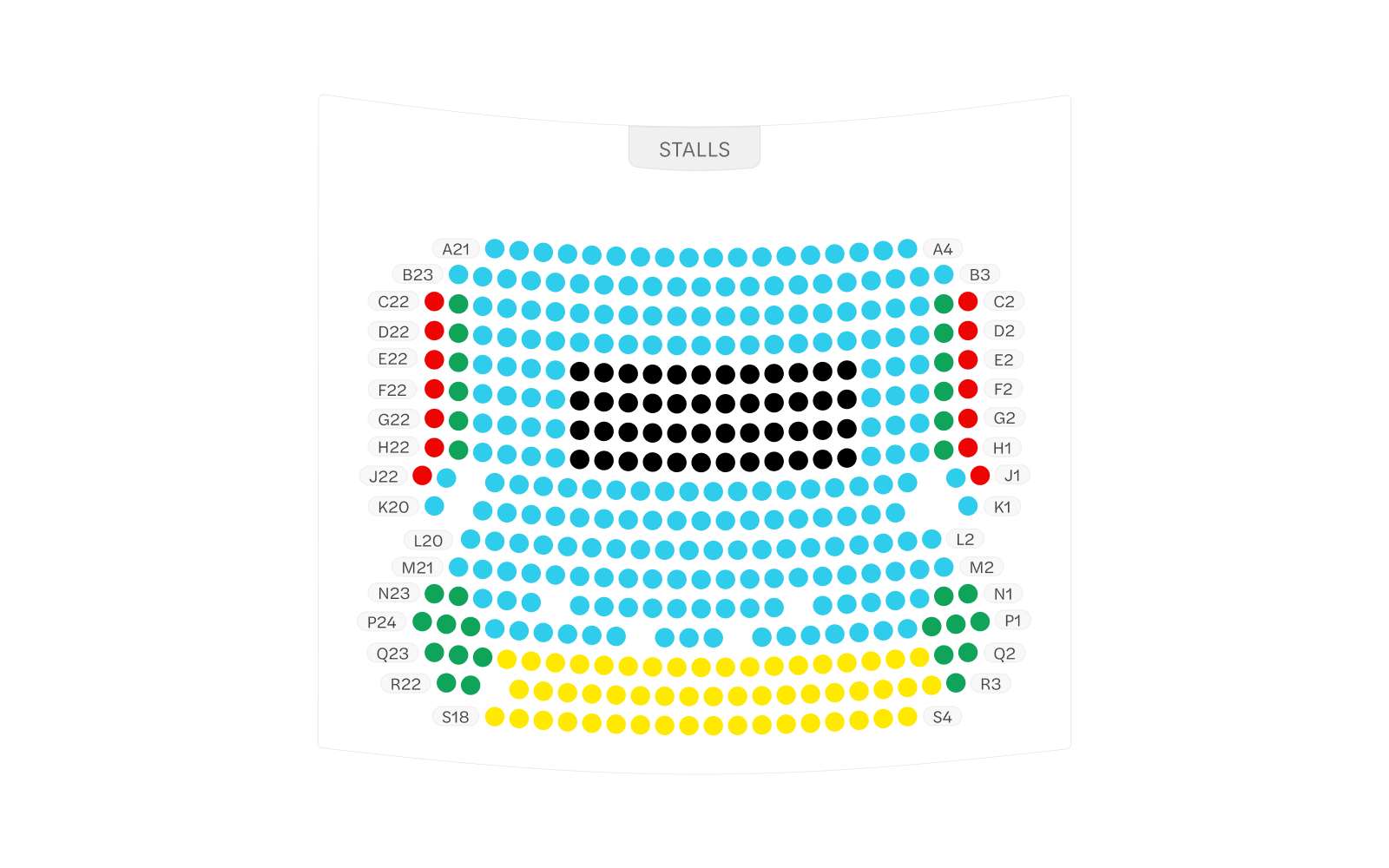 Criterion Theatre Stalls Seating Plan