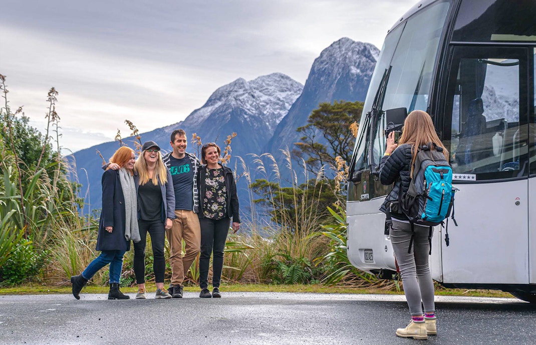 queenstown milford sound, Subida al autobús de vuelta