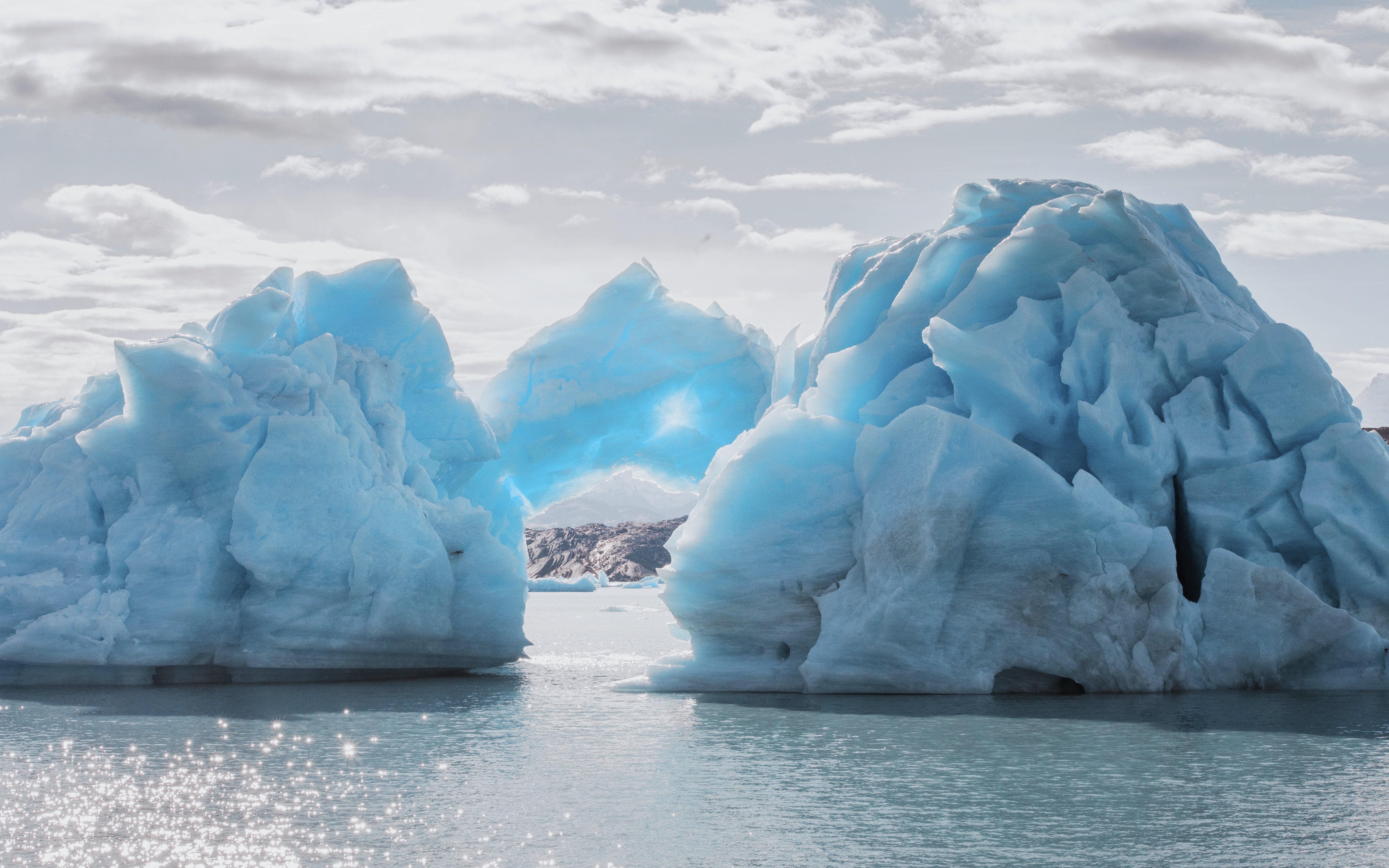 Glacial arch and ice formations on the Spirit of the Glaciers tour.