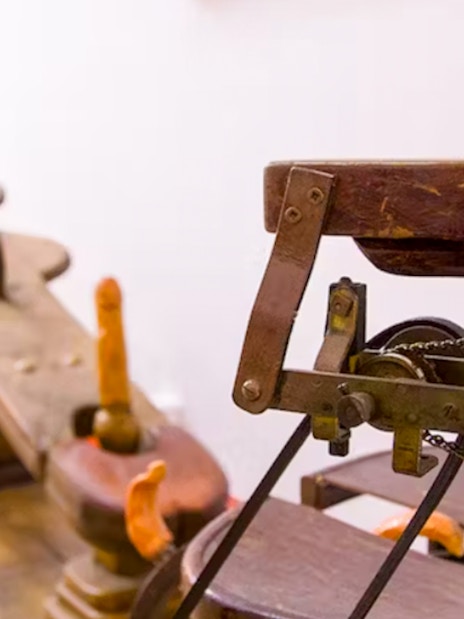 Antique erotic devices on display at the Erotic Museum in Barcelona.