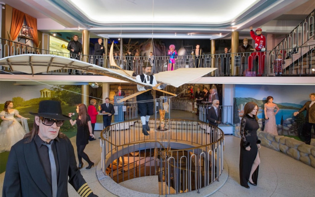 Wax figures in a Hamburg museum, showcasing historical and cultural icons, part of the Hamburg City Pass.