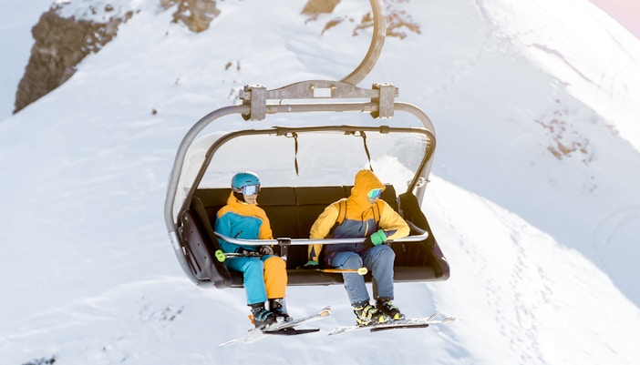 Ice flyer chairlift at mount titlis