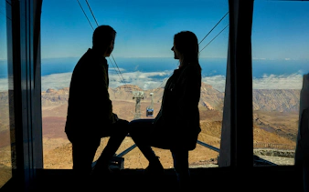 Guests enjoying the view from Mount Teide cable car, Tenerife.