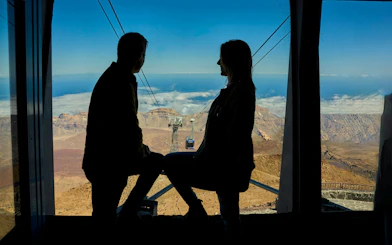 Guests enjoying the view from Mount Teide cable car, Tenerife.