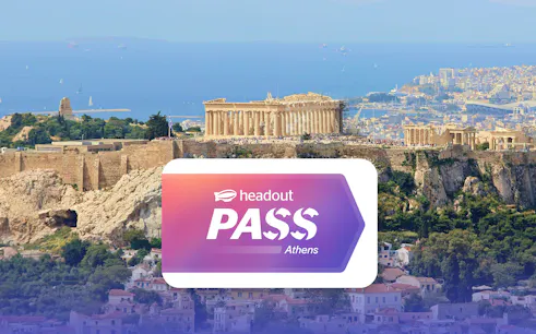 Acropolis view in Athens with Headout Pass promotion.