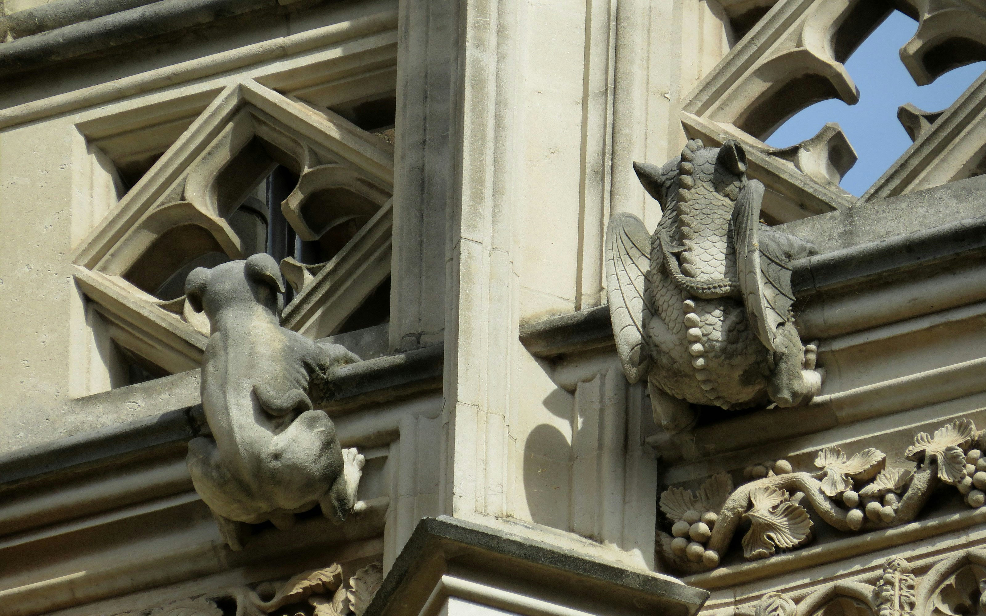 Gargoyles on the exterior of the Henry VII Lady Chapel, Westminster Abbey.