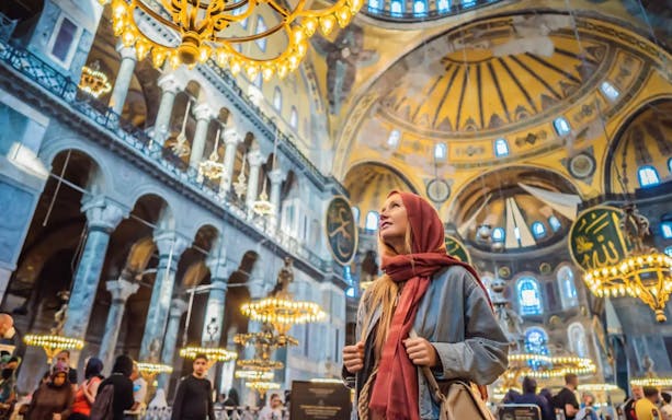 guidet tur i istanbuls gamle bydel i mindre gruppe med spring-køen-over-indgang til hagia sophia og afhentning på hotellet-3
