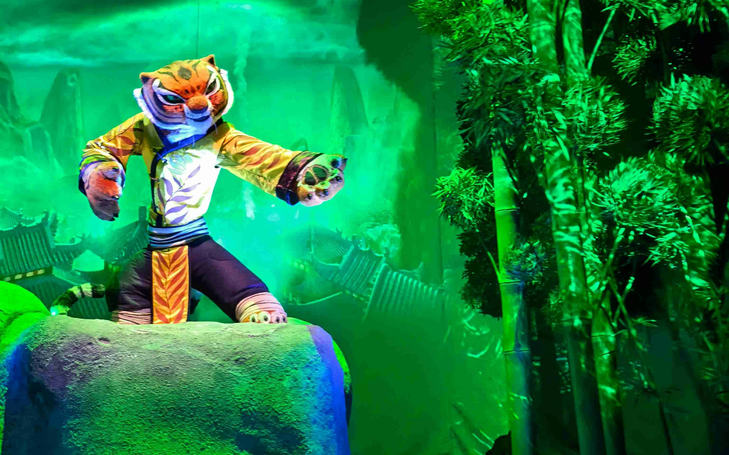 Tigress character posing in Kung Fu Panda Land of Awesomeness, Universal Studios Beijing.