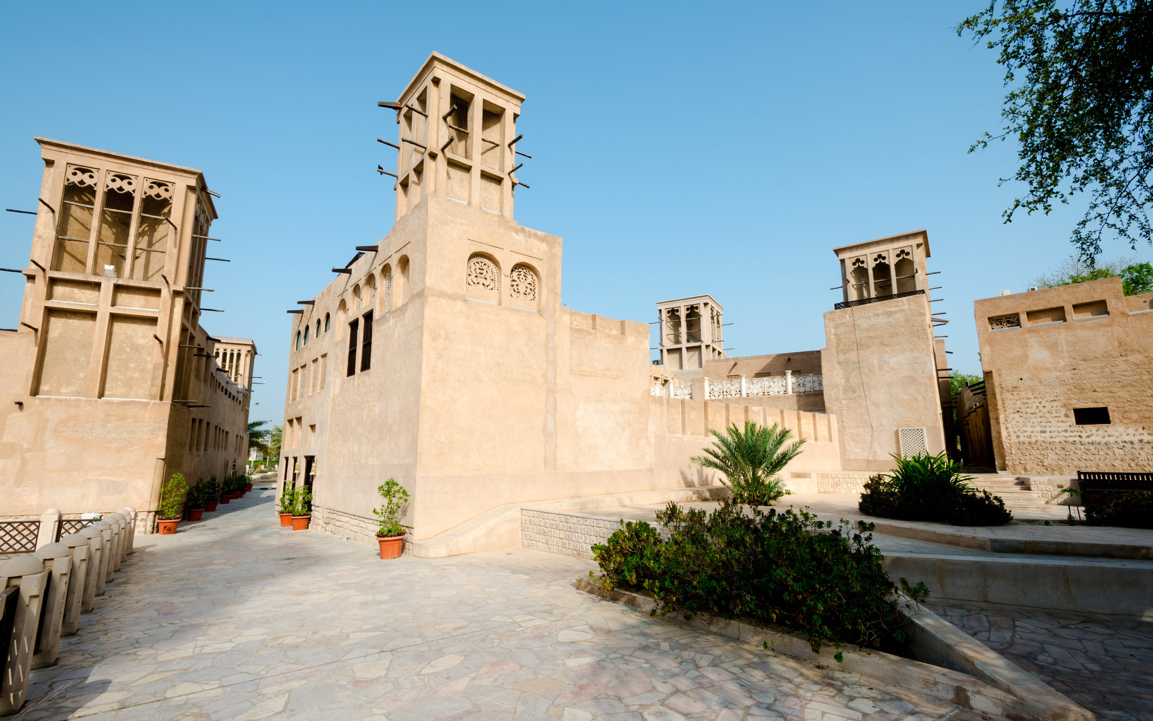 Wind towers in Al Fahidi Historical Neighbourhood, Dubai.