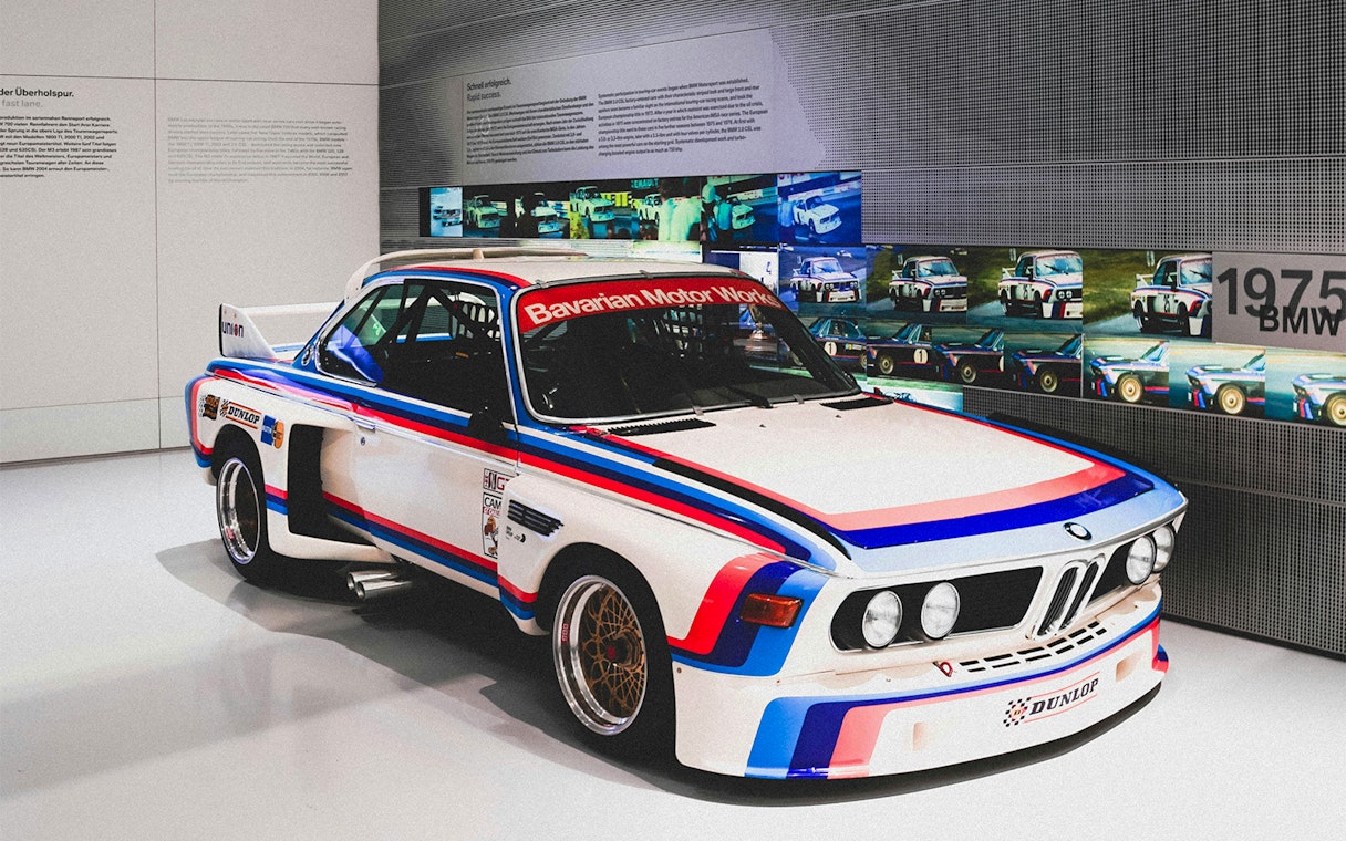 BMW race car exhibit at the BMW Museum in Munich.