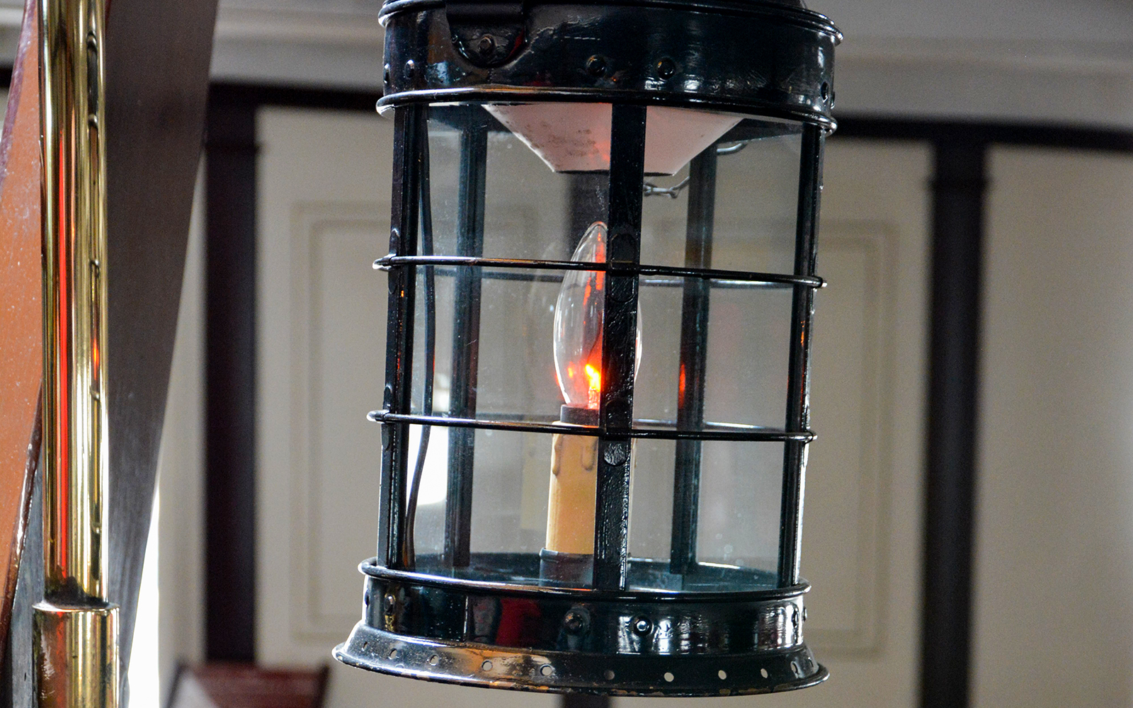 Lantern on Frigate D. Fernando II e Glória, Portugal.