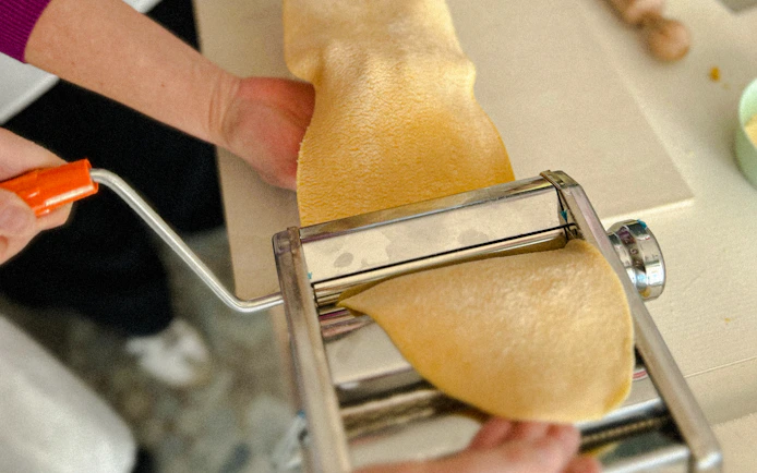 Fettuccine and traditional wine cookies Cooking Class by the Sea in Rome