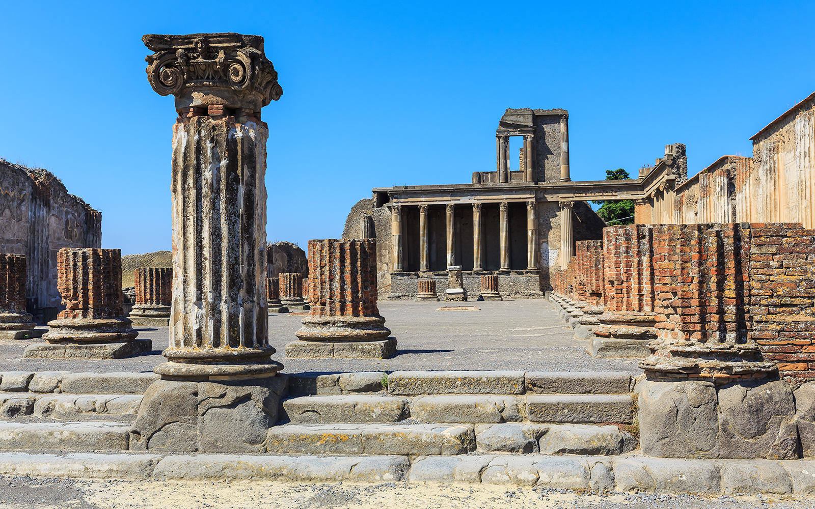 Restos arqueológicos de Pompeia