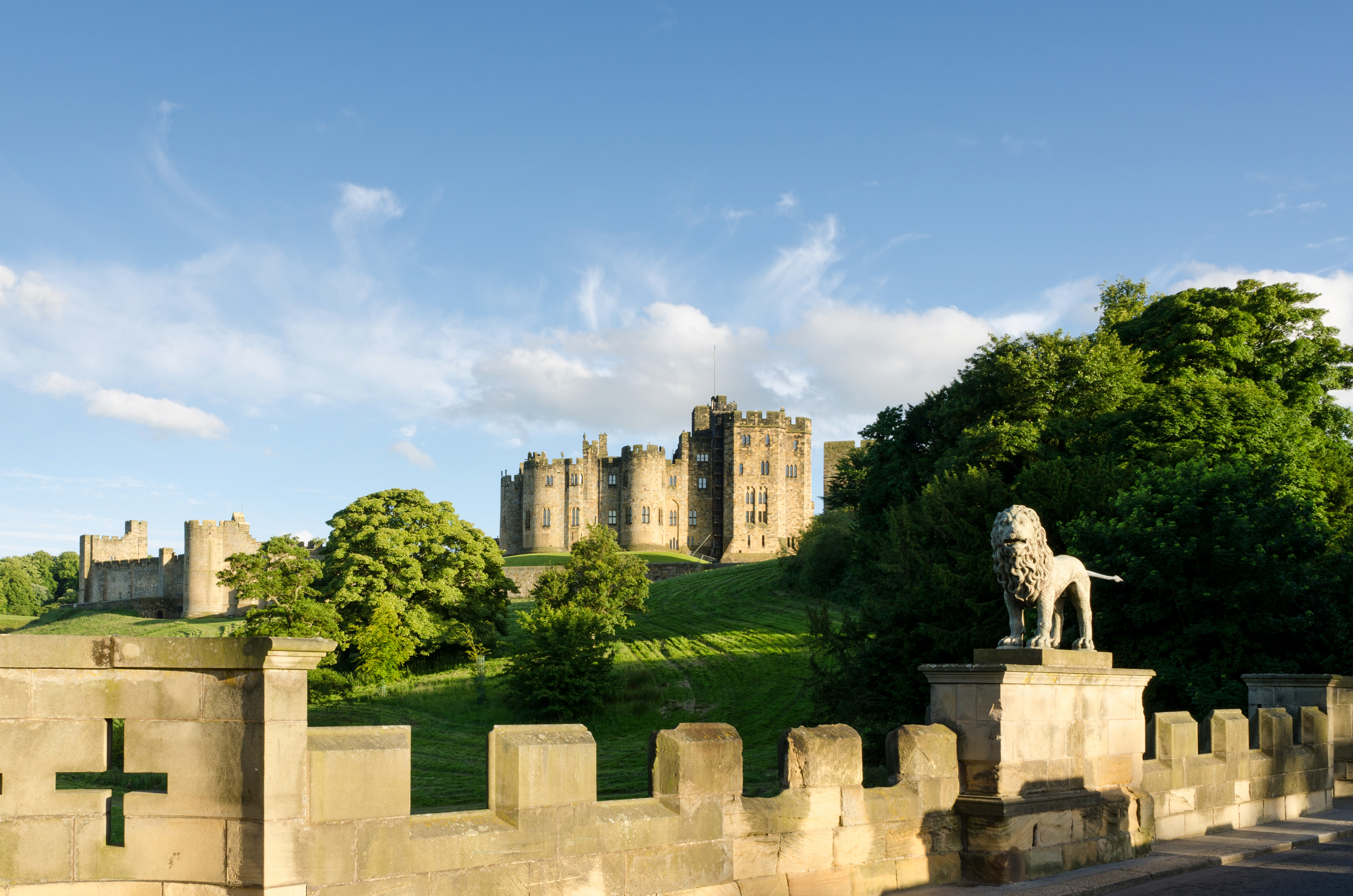 View of Alnwick Castle from Lion Bridge