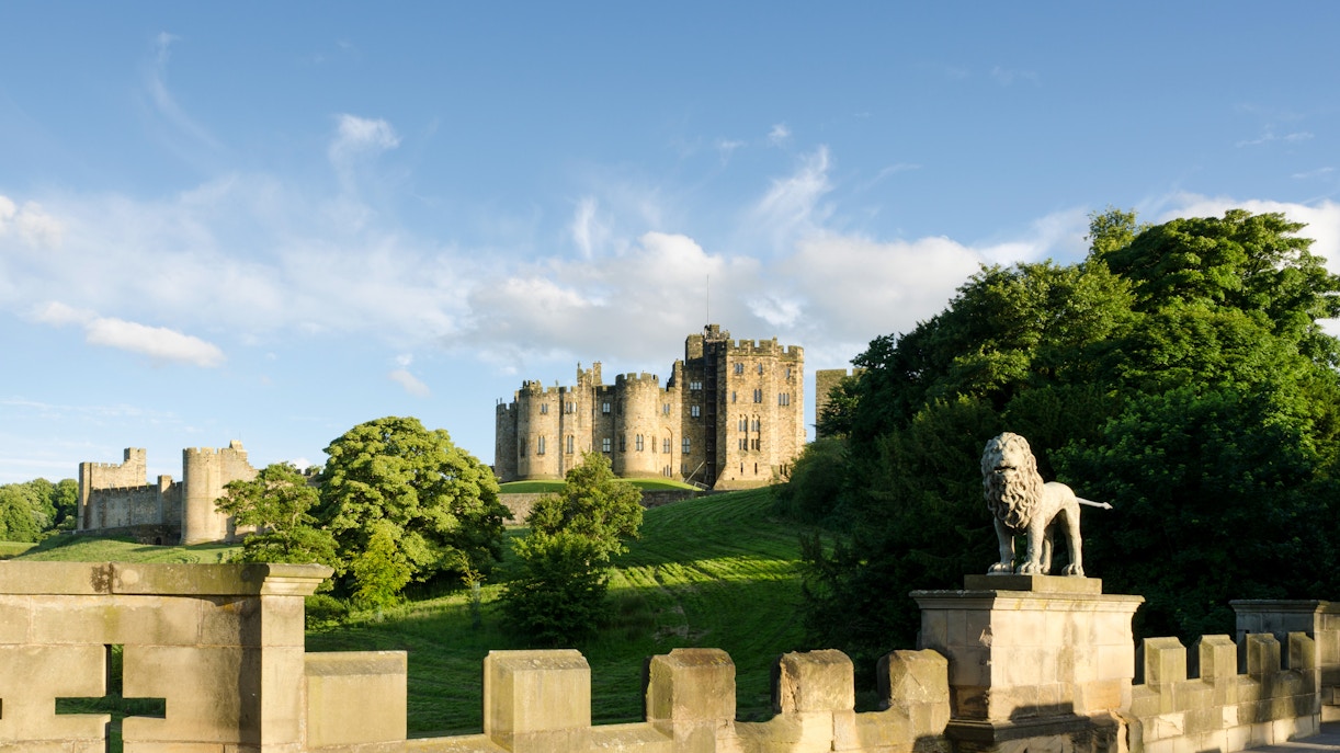 View of Alnwick Castle from Lion Bridge