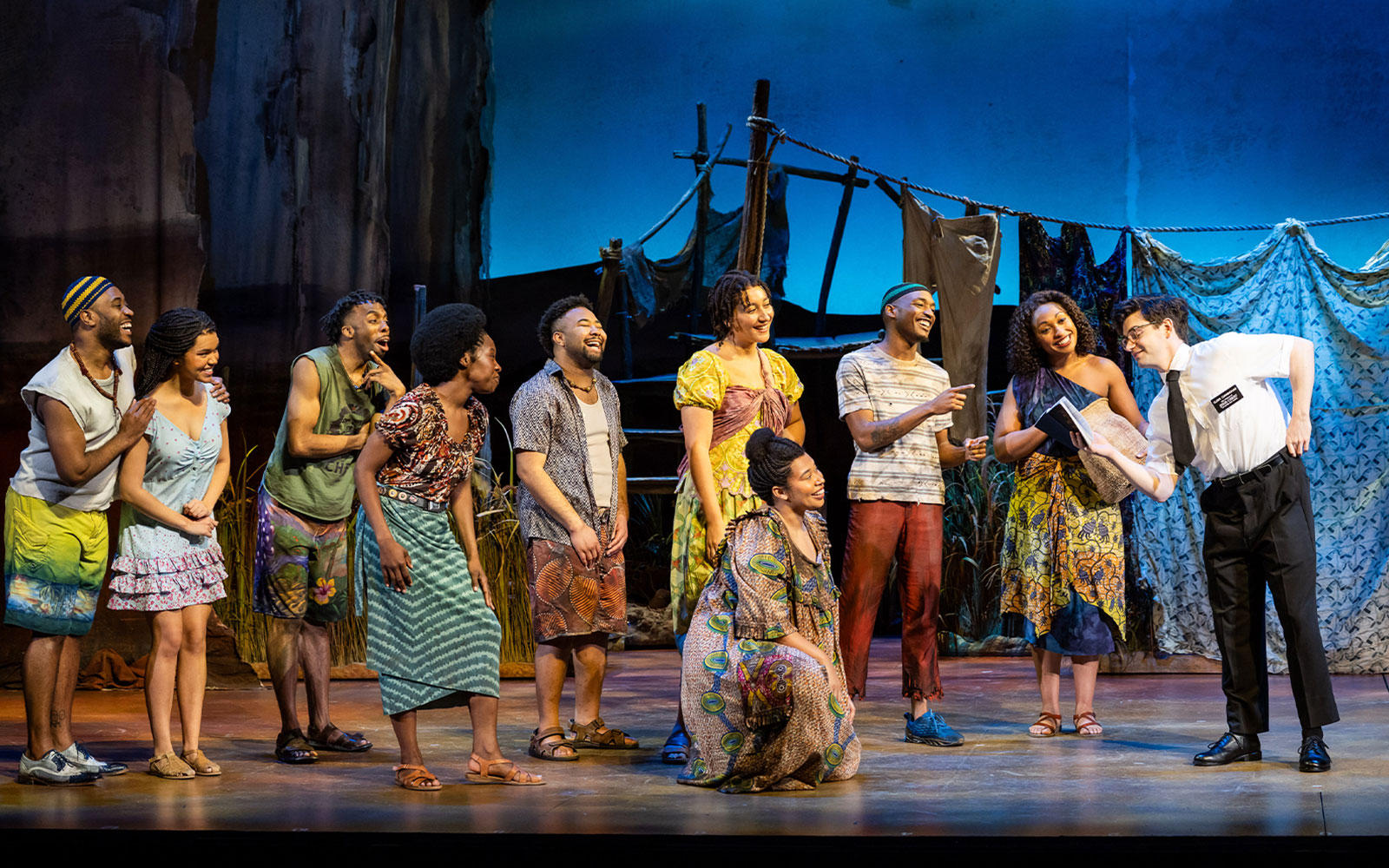Stage performance of The Book of Mormon cast in Sydney.