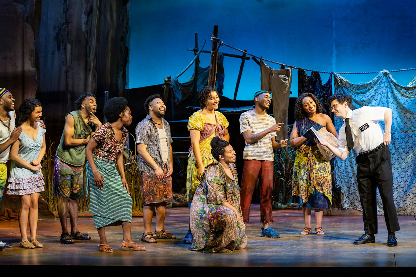 Stage performance of The Book of Mormon cast in Sydney.