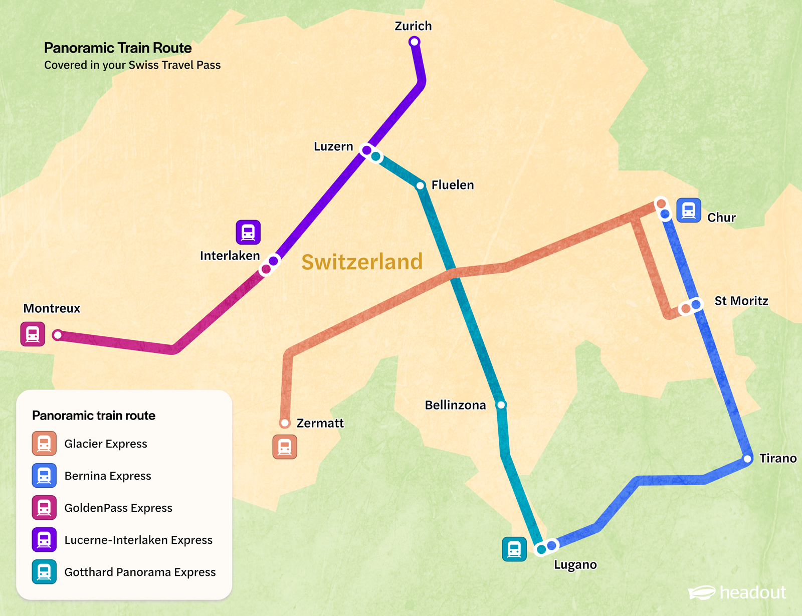 Swiss Panoramic Train Routes