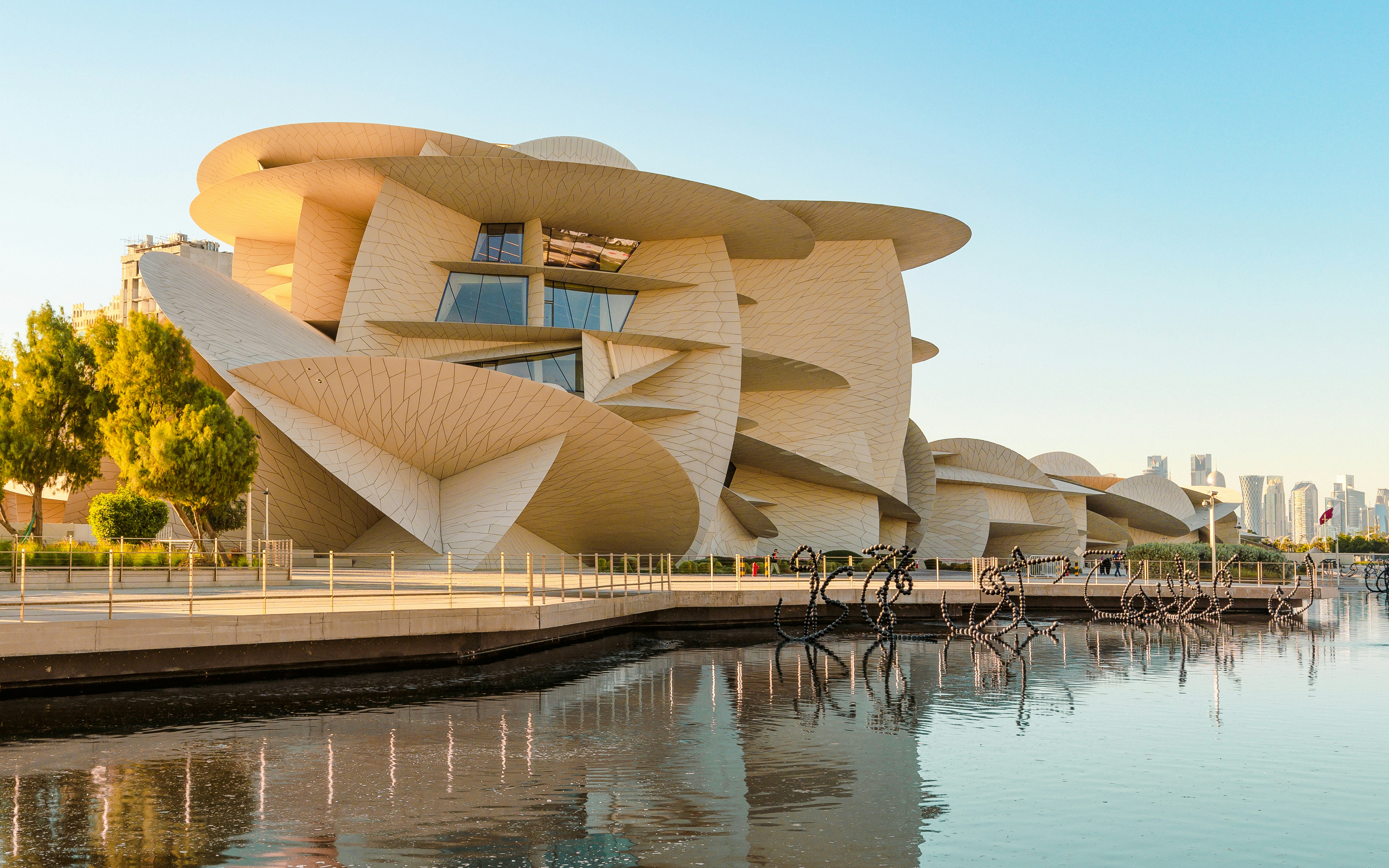 National Museum of Qatar's unique desert rose-inspired architecture.