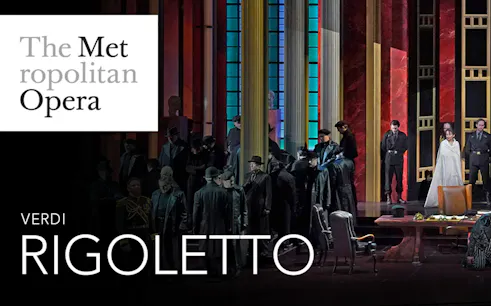Opera performance of Verdi's Rigoletto at the Metropolitan Opera, New York.