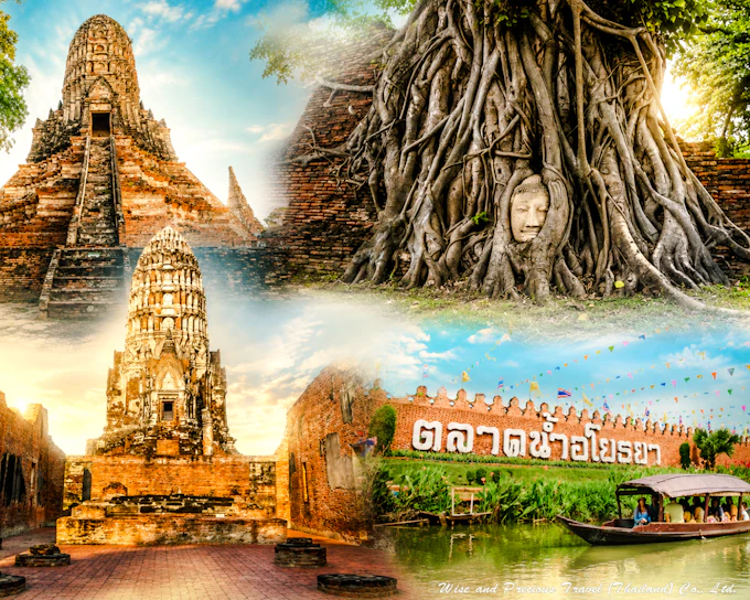 Bangkok Private Van Charter With Driver to Ayutthaya Historical Park and Floating Market