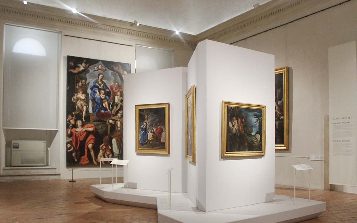 Palazzo Barberini art gallery with classical paintings on display.