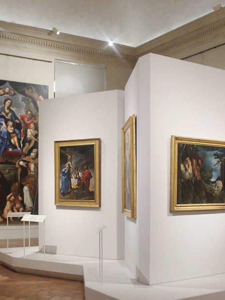Palazzo Barberini art gallery with classical paintings on display.