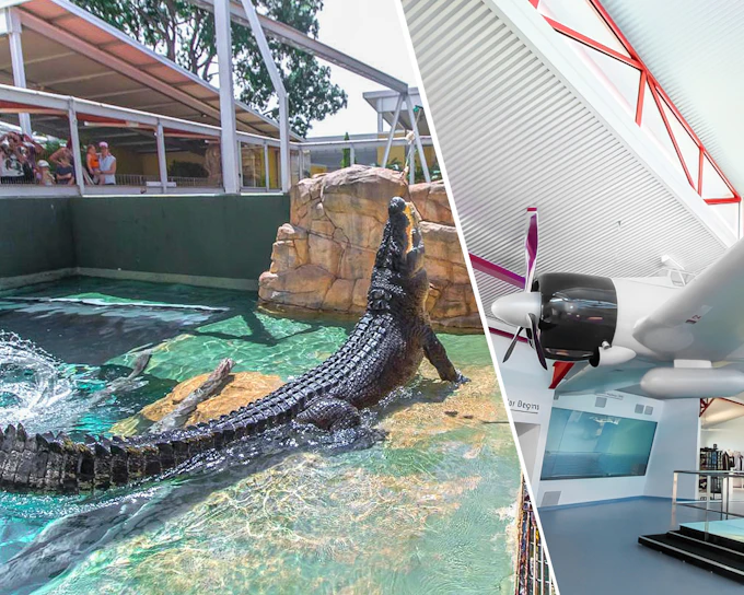 Combo: Crocosaurus Cove + Royal Flying Doctor Service Tickets