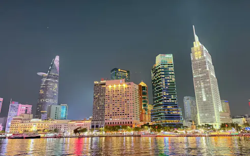 lively saigon skyline view river cruise + walking tour-1