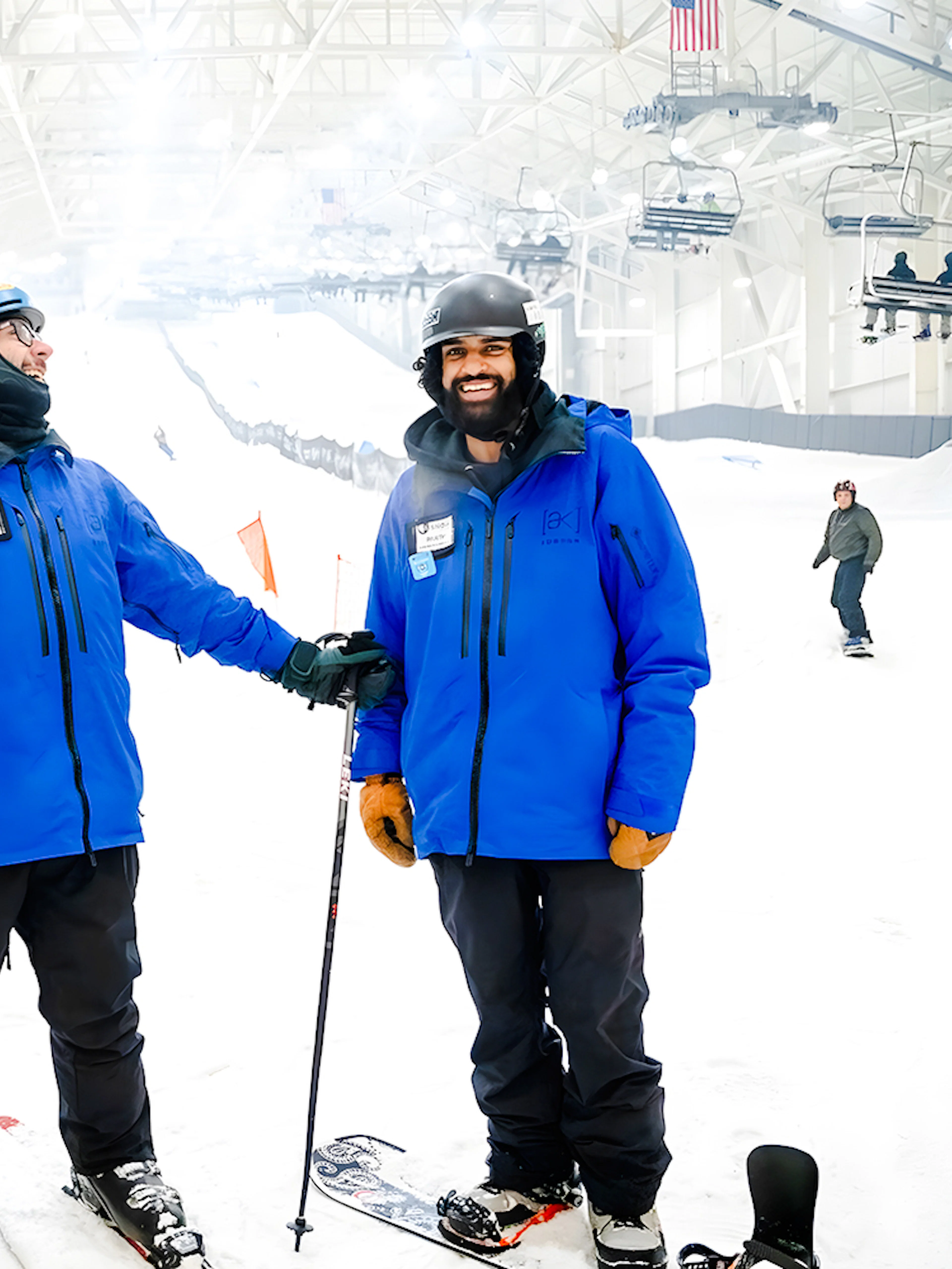Ski instructors at Big Snow American Dream indoor ski slope.