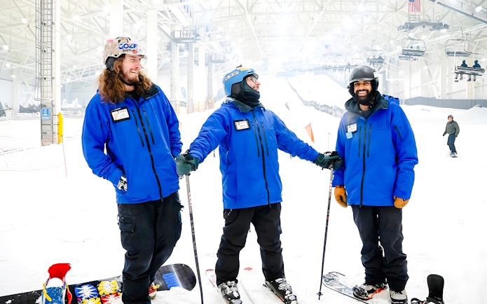 Ski instructors at Big Snow American Dream indoor ski slope.