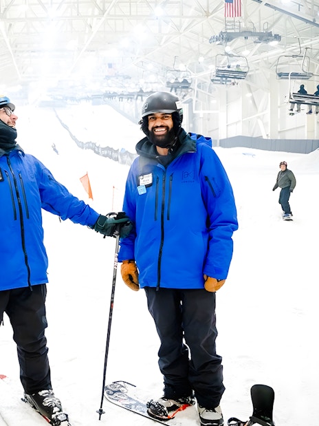 Ski instructors at Big Snow American Dream indoor ski slope.