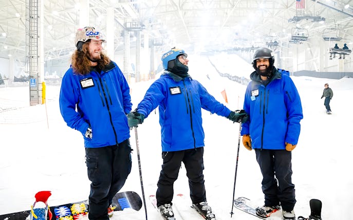 Ski instructors at Big Snow American Dream indoor ski slope.