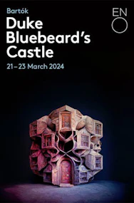 Duke Bluebeard's Castle opera poster with abstract design elements.