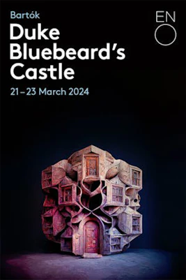 Duke Bluebeard's Castle opera poster with abstract design elements.