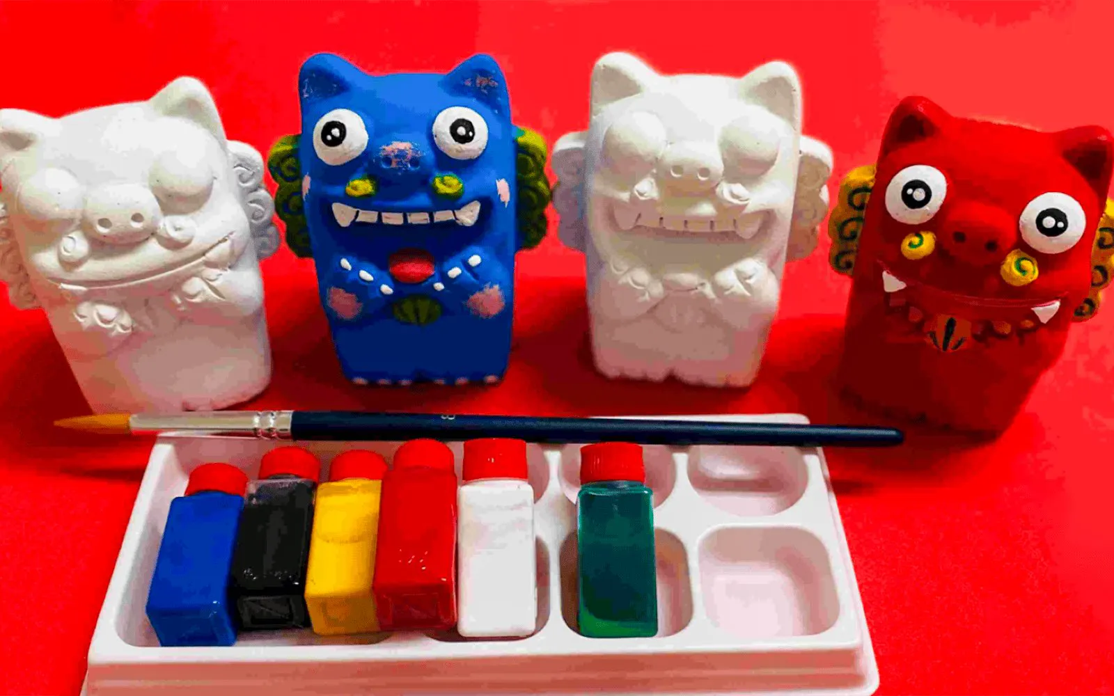 Fukuoka Okinawan Shisa Figurine Painting Workshop with Same-Day Take-Home