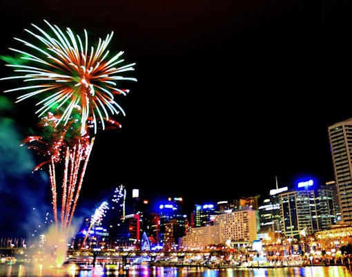 Fireworks at the Darling Harbour Sydney