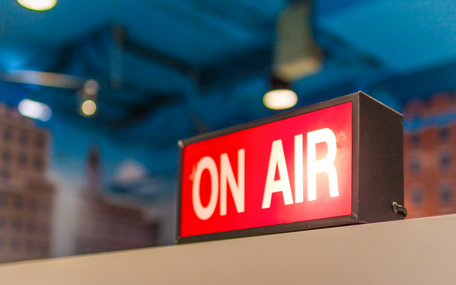  On Air sign at a broadcasting studio