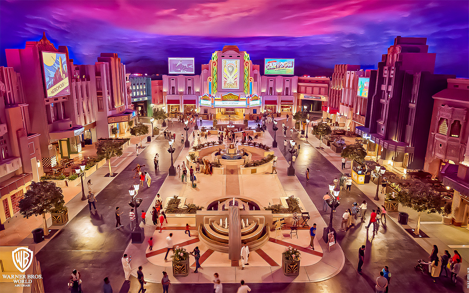 this is an image of Warner Bros. Plaza