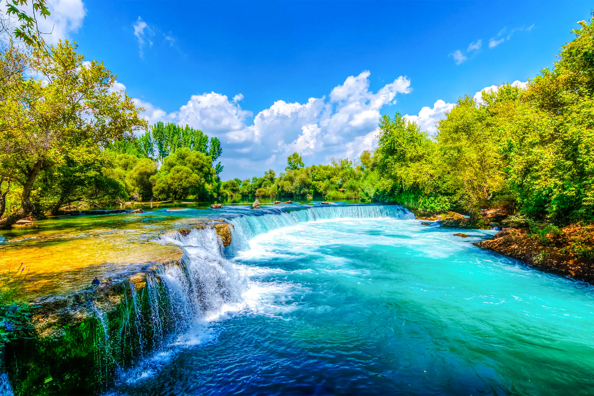 partindo de side: passeio de barco pelo rio manavgat com almoço, visita ao bazar e parada na cachoeira-1